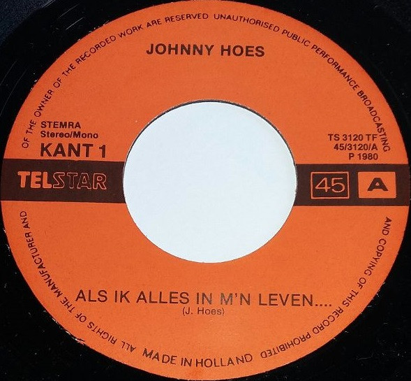 Album herunterladen Johnny Hoes - Als Ik Alles In Het Leven