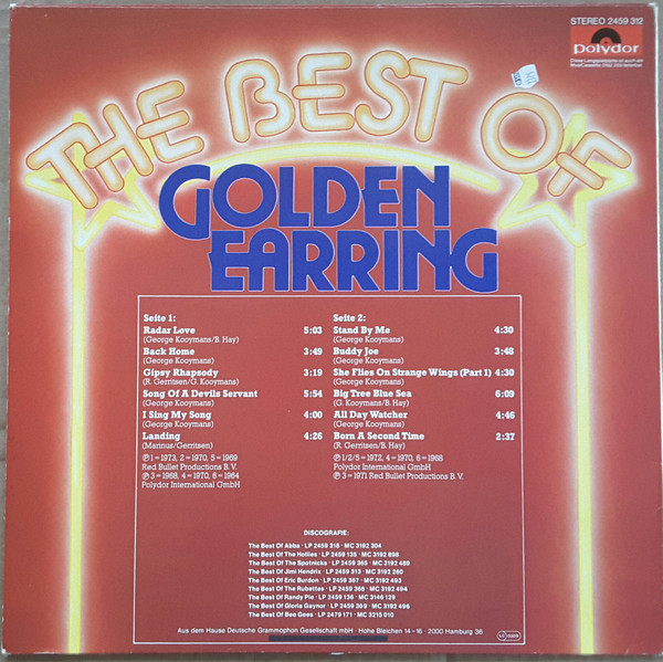 Golden Earring - The Best Of Golden Earring | Polydor (2459 312) - 2