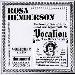 Rosa Henderson - Complete Recorded Works In Chronological Order Volume 2 (1924) album cover