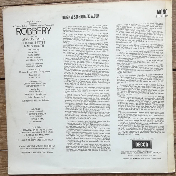 ladda ner album Johnny Keating - Robbery Original Sound Track