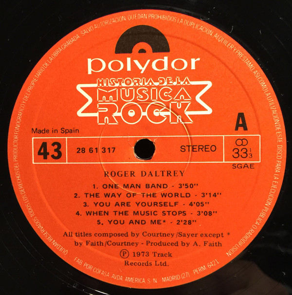 Album herunterladen Roger Daltrey - Roger Daltrey