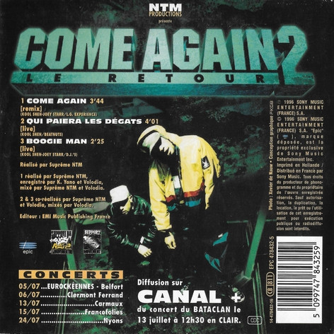 Album herunterladen Supreme NTM - Come Again 2 Le Retour