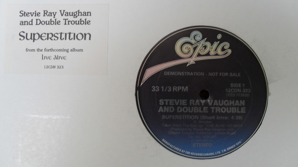 Stevie Ray Vaughan And Double Trouble – Superstition (1986, Vinyl