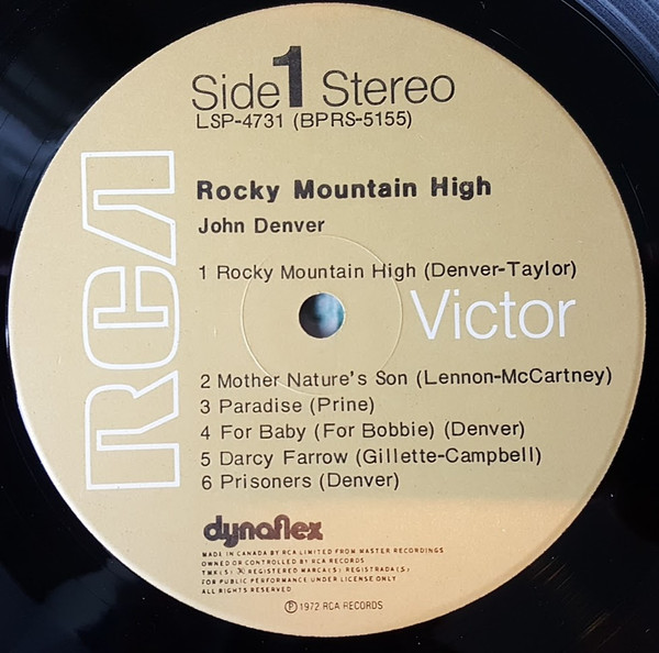 John Denver - Rocky Mountain High | RCA Victor (LSP-4731) - 4