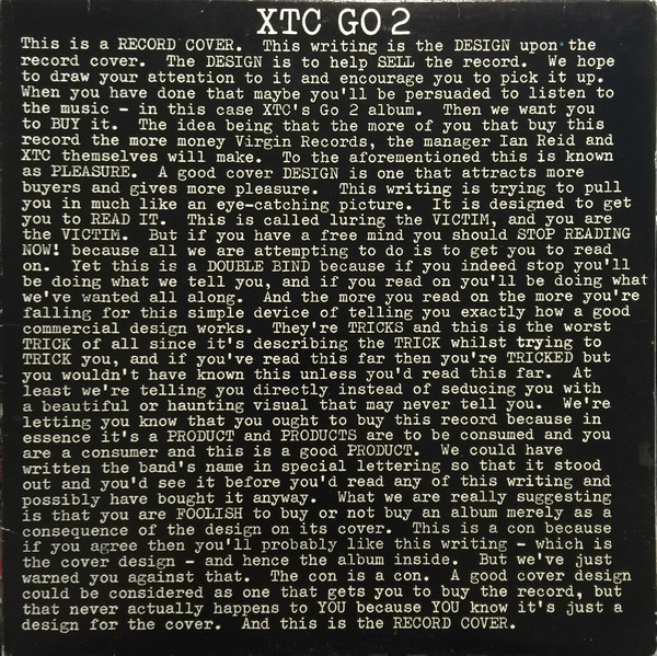 XTC – Go 2 (1978, Vinyl) - Discogs