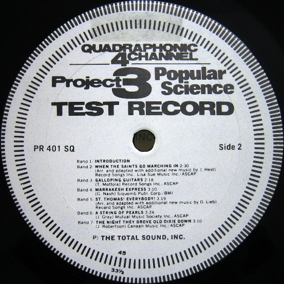 Album herunterladen Enoch Light, Jeff Hest - Test Record To Set Up Calibrate Check Out Your Quadraphonic System