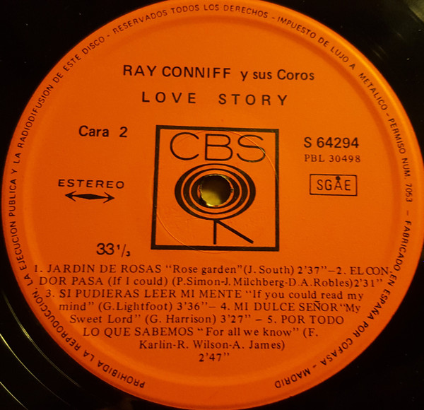 télécharger l'album Ray Conniff Y Sus Coros - Love Story