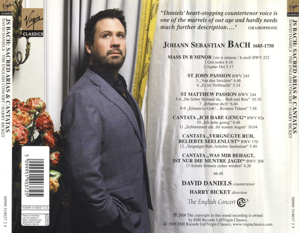 Album herunterladen JS Bach David Daniels , The English Concert, Harry Bicket - Sacred Arias Cantatas