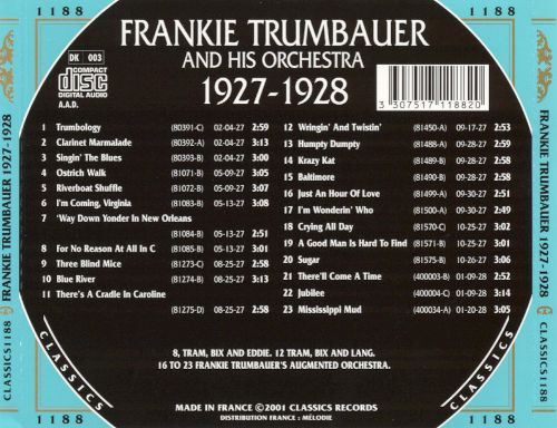télécharger l'album Frankie Trumbauer And His Orchestra - 1927 1928