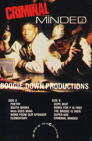 Boogie Down Productions – Criminal Minded (1987, White Shell