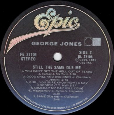 George Jones - Still The Same Ole Me | Epic (FE 37106) - 3