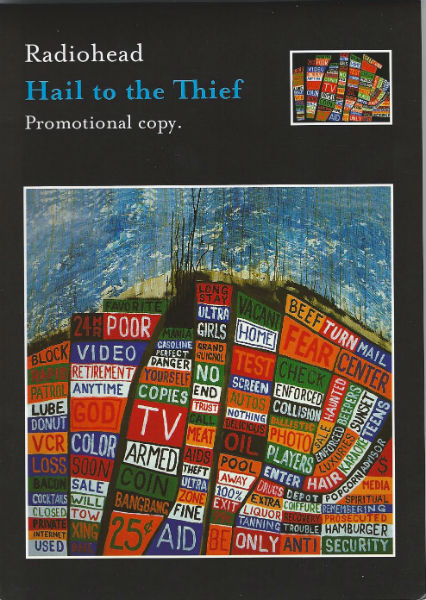RADIOHEAD 'HAIL TO THE THIEF' Beautiful litho print 2003 Capitol Records Promo 