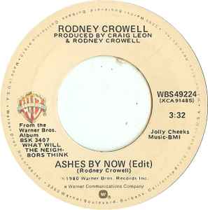 Rodney Crowell - Ashes By Now  album cover
