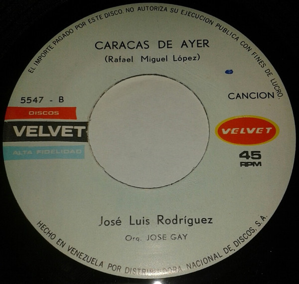 last ned album José Luis Rodríguez - Caracas De Ayer Tamborillero