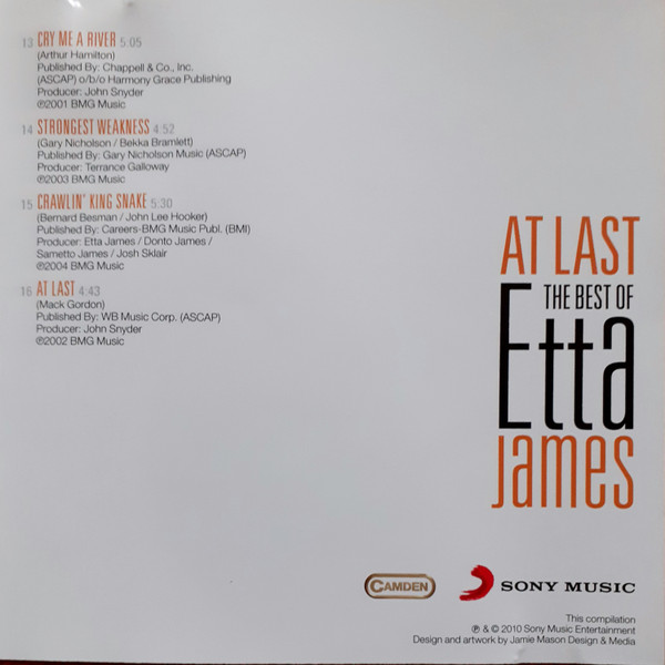 Etta James - At Last The Best Of Etta James | Camden (88697846612) - 3