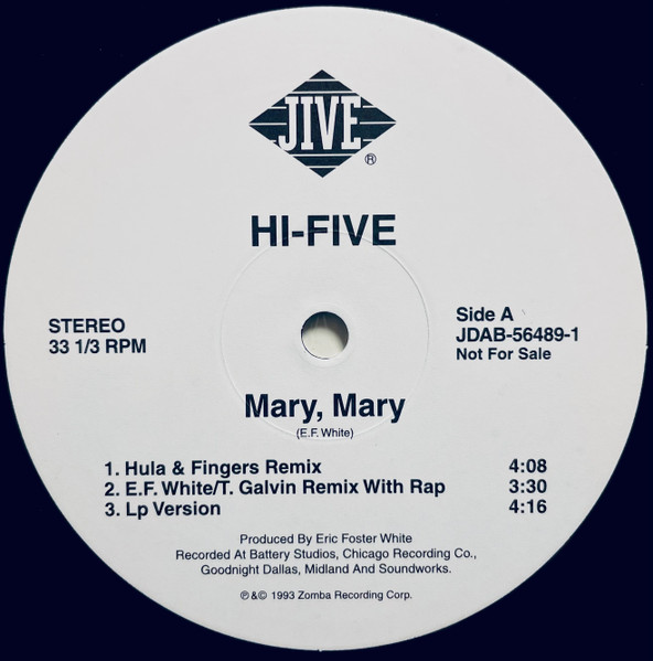 US盤 プロモ CD Hi-Five Mary Mary JDJ-42118-2 - CD