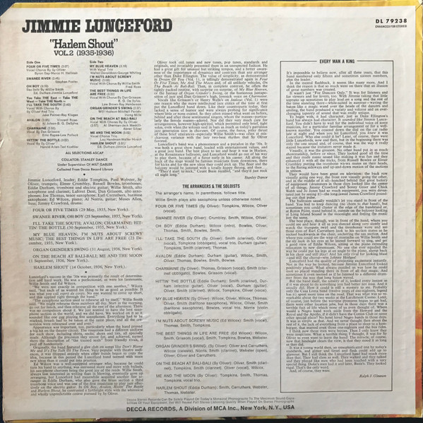 baixar álbum Jimmie Lunceford - Harlem Shout Vol 2 1935 1936
