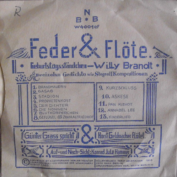 lataa albumi Download Günter Grass, Horst Geldmacher - Feder Flöte album