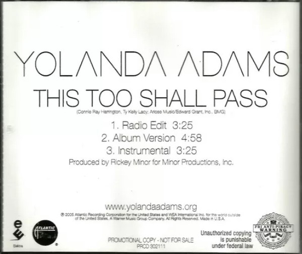 ladda ner album Yolanda Adams - This Too Shall Pass
