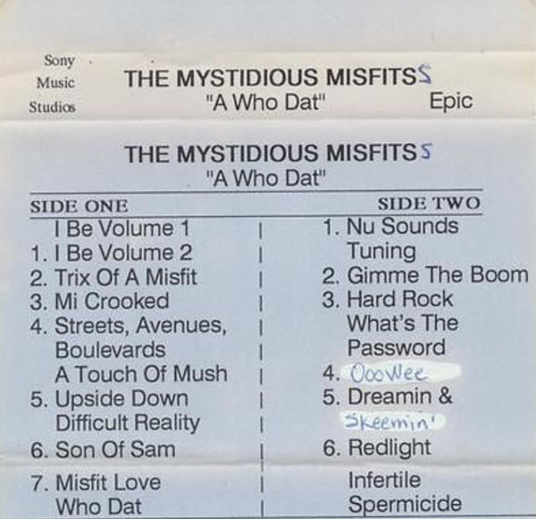 Mystidious Misfitss - A Who Dat? | Releases | Discogs