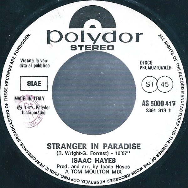 descargar álbum Isaac Hayes - Stranger In Paradise