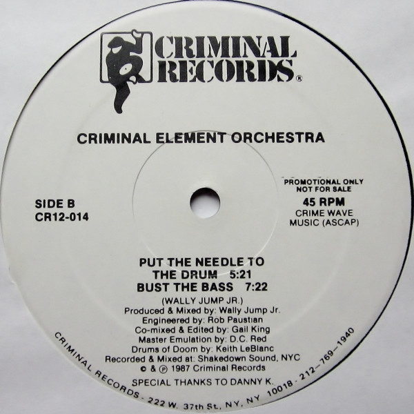 lataa albumi Criminal Element Orchestra - Put The Needle To The Record