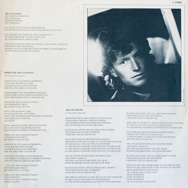 Steve Winwood - Arc Of A Diver | Island Records (L 37468) - 3