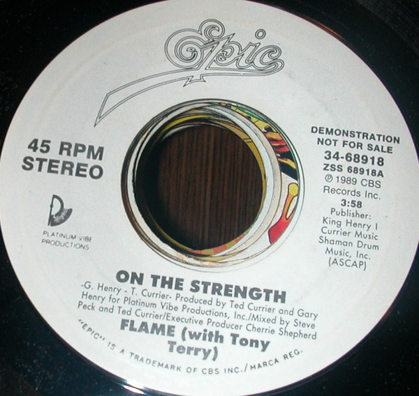 Flame With Tony Terry – On The Strength (1989, Vinyl) - Discogs