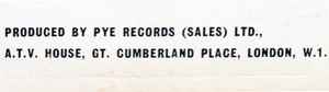 Pye Records (Sales) Ltd. on Discogs