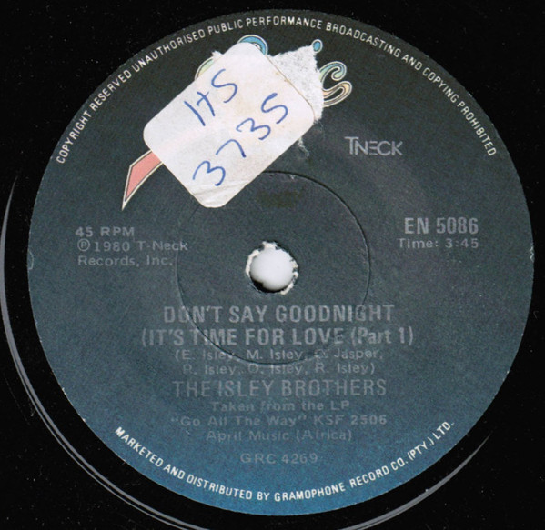 baixar álbum The Isley Brothers - Dont Say Goodnight Its Time For Love Parts 1 2