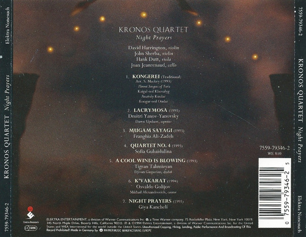 descargar álbum Kronos Quartet - Night Prayers