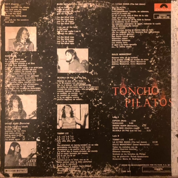 Toncho Pilatos-S/T-´73 MEXICAN PSYCHEDELIC ROCK/BLUES LP