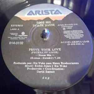 Taylor Dayne – Prove Your Love (House Mix) (1988, Vinyl) - Discogs