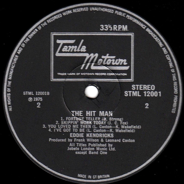 Eddie Kendricks - The Hit Man | Tamla Motown (STML 12001) - 4