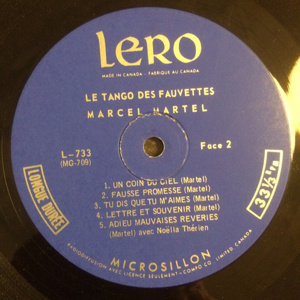 Marcel Martel - Le Tango Des Fauvettes | Lero (L-733) - 4