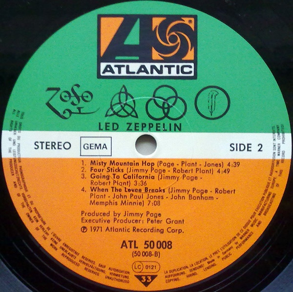 Led Zeppelin - Untitled | Atlantic (50 008) - 5