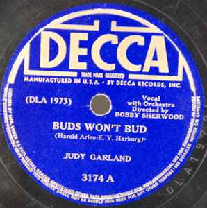 Judy Garland - Buds Won't Bud / I'm Nobody's Baby album cover