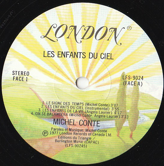 Michel Conte / Angela Laurier / Mark Conte - Les Enfants Du Ciel | London Records (LFS 90245) - 4