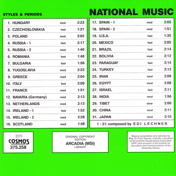 télécharger l'album Edi Lechner - National Music