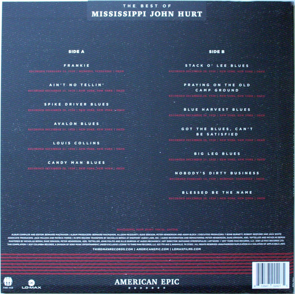 télécharger l'album Mississippi John Hurt - American Epic The Best Of Mississippi John Hurt