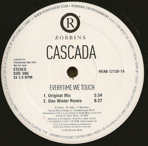 Everytime We Touch - titre et paroles par Cascada