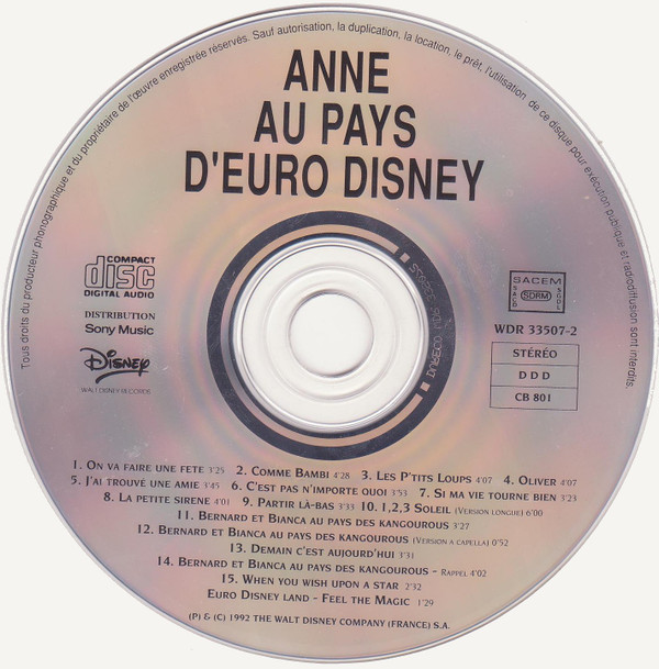 baixar álbum Anne - Anne Au Pays DEuro Disney
