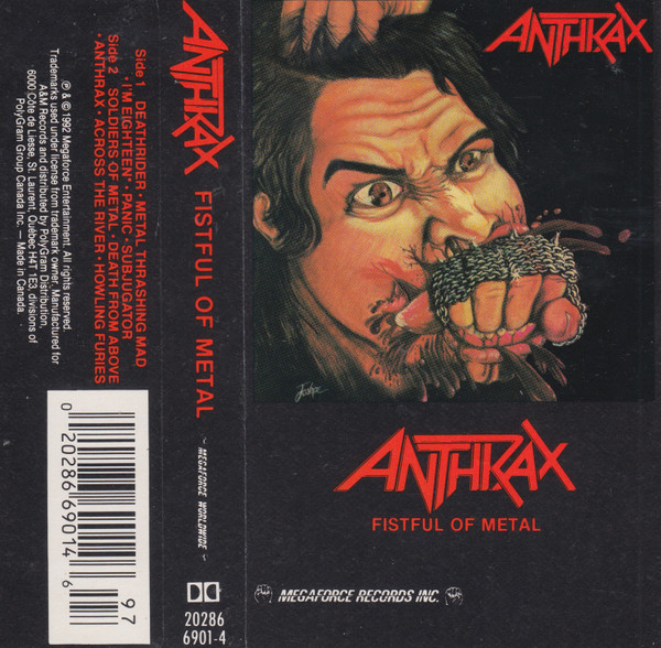 Anthrax – Fistful Of Metal (1992, Cassette) - Discogs