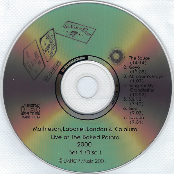 lataa albumi Greg Mathieson Abraham Laboriel Michael Landau Vinnie Colaiuta - Live At The Baked Potato 2000