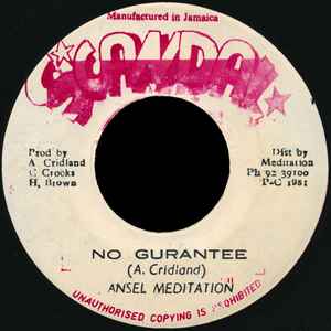 Ansel Meditation - No Gurantee / No Gurantee (Version) album cover
