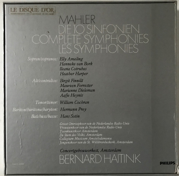 descargar álbum Bernard Haitink - Gustav Mahler Die 10 Sinfonien