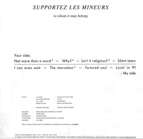 Album herunterladen Supportez Les Mineurs - To Whom It May Belong