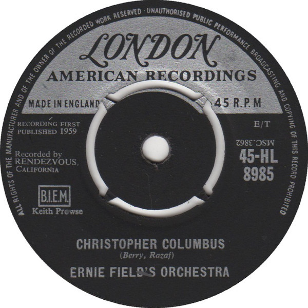 télécharger l'album Ernie Field's Orchestra - In The Mood Christopher Columbus