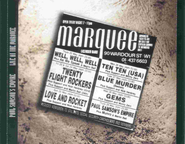 Album herunterladen Paul Samson's Empire - Live At The Marquee