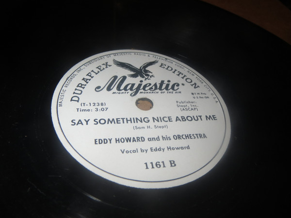 baixar álbum Eddy Howard And His Orchestra - Just Plain Love Say Something Nice About Me